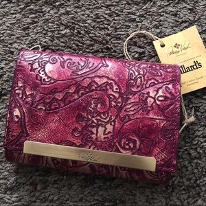 Patricia Nash wallet floral embroidered maroon